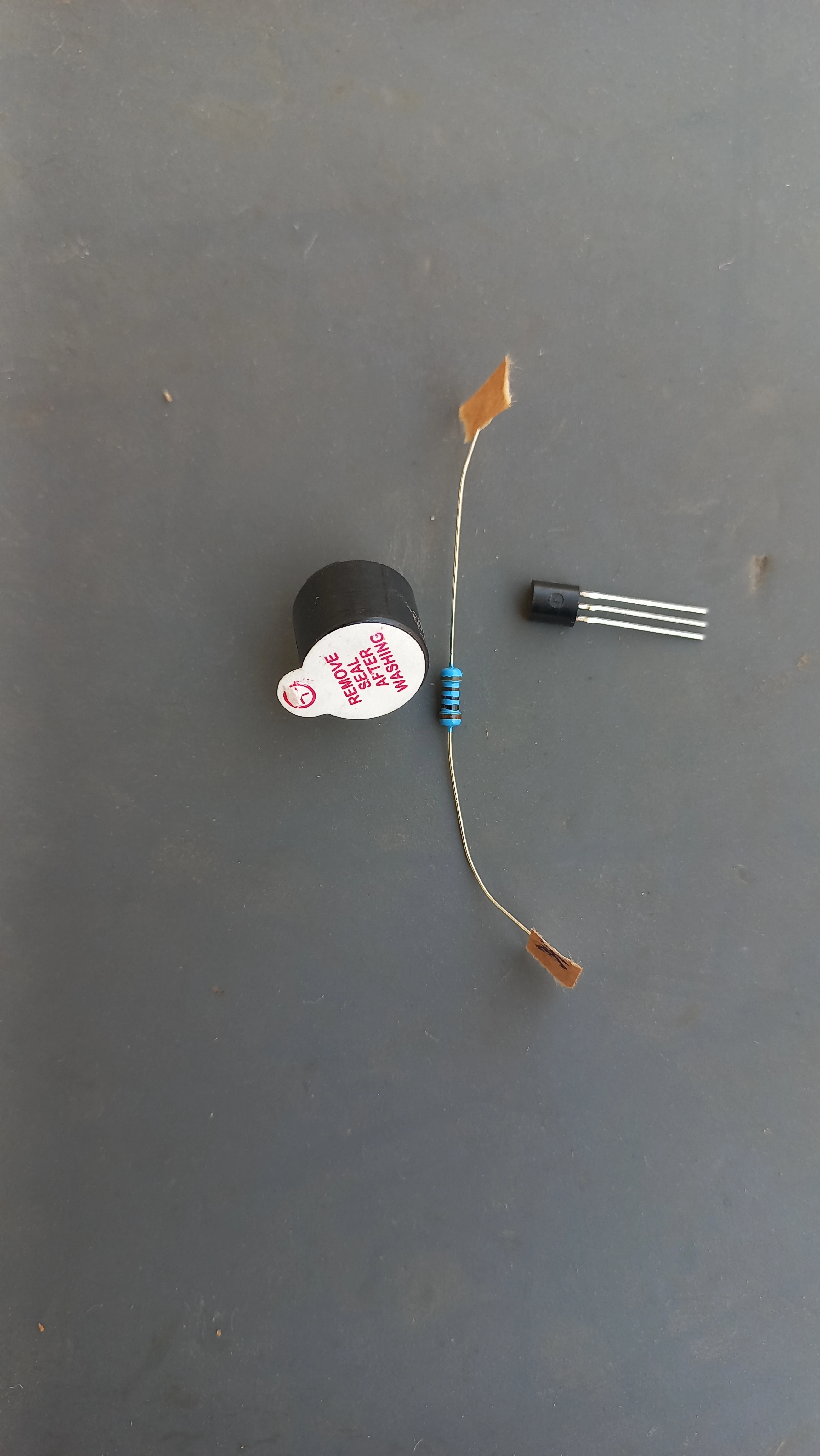 Transistor and buzzer components