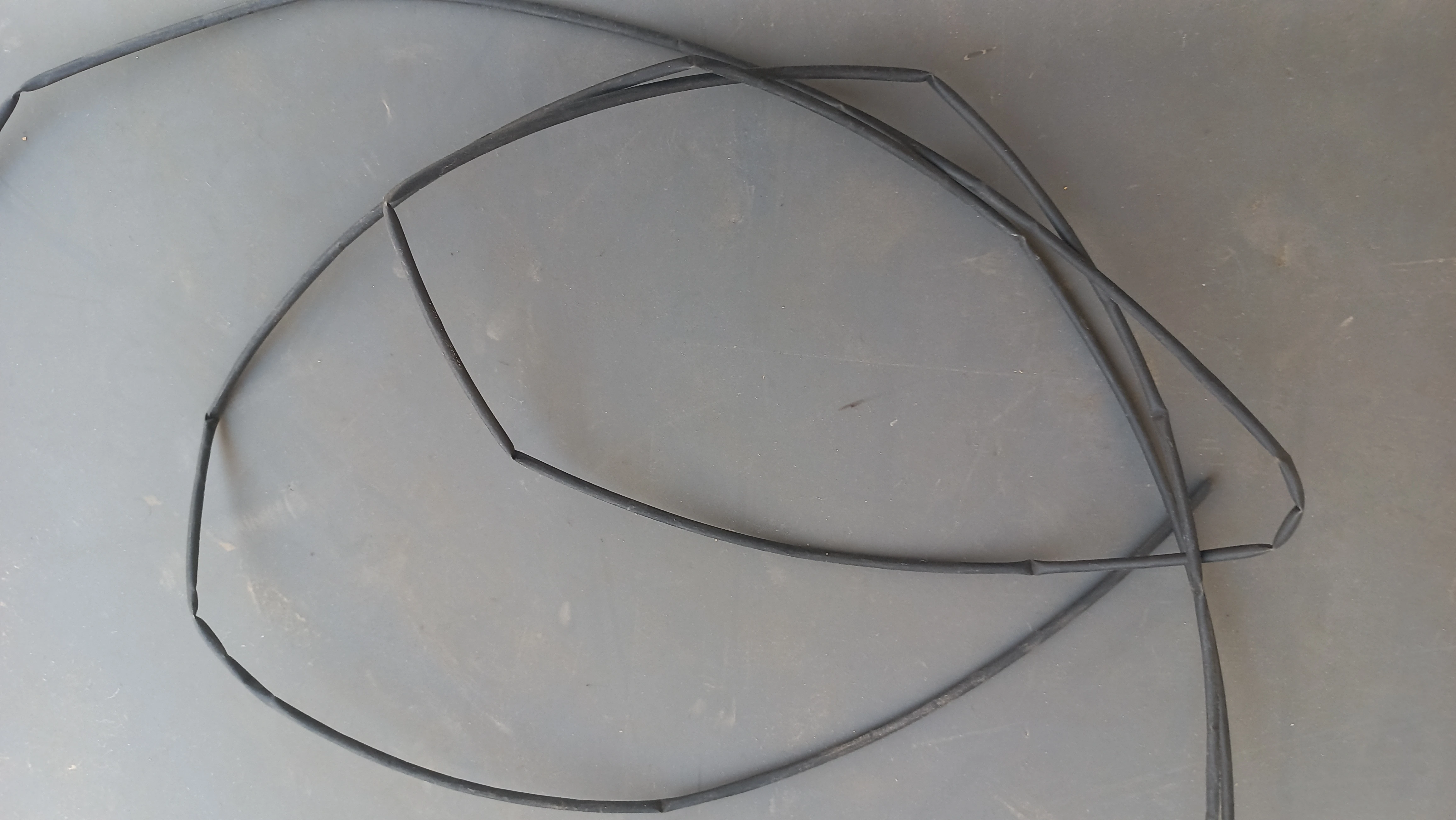 Black heat shrink tubing loop