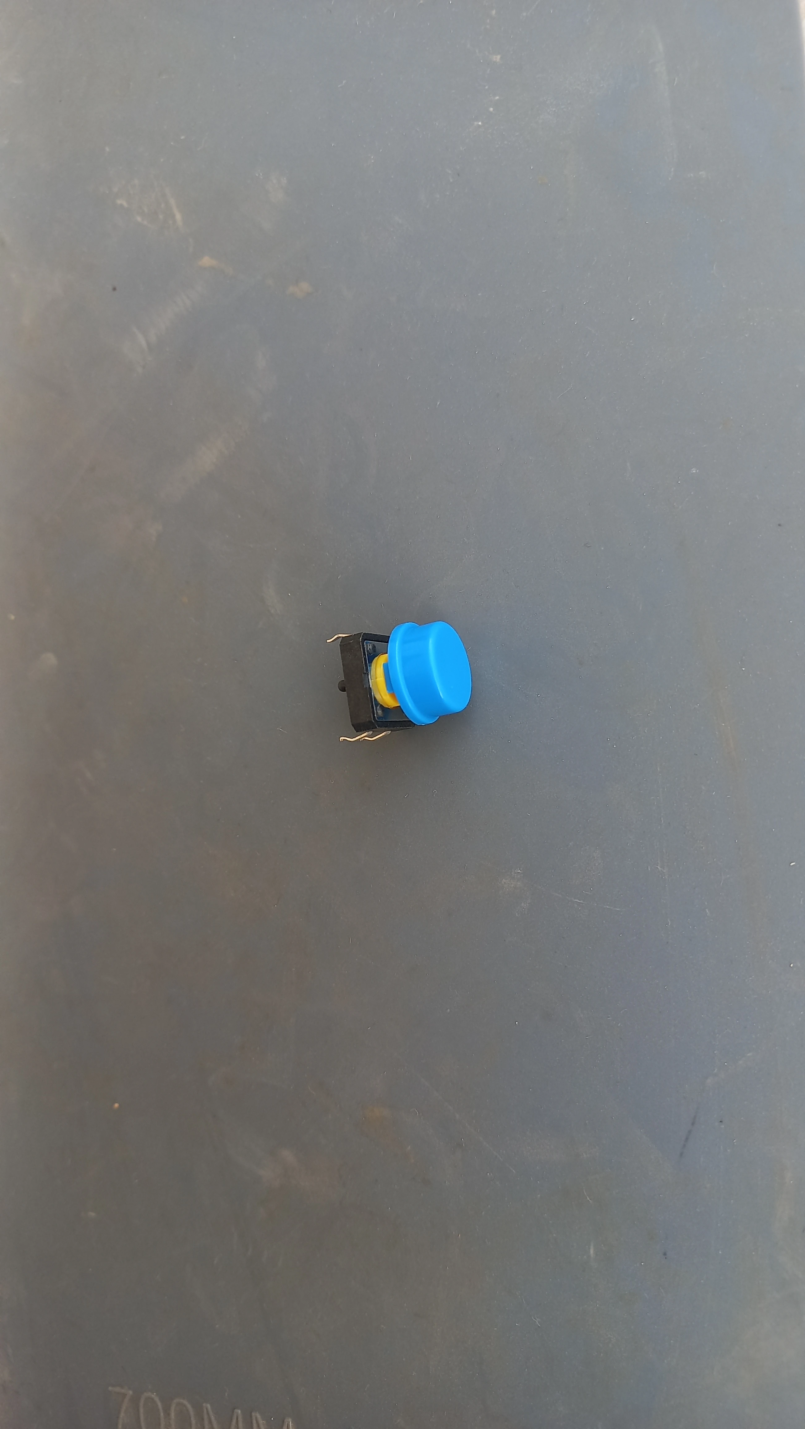 Blue tactile push button